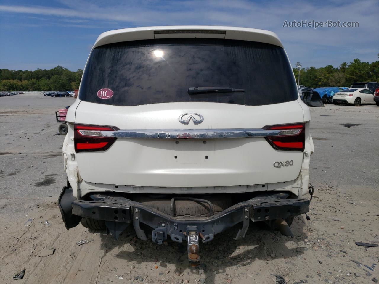 2018 Infiniti Qx80 Base White vin: JN8AZ2NE2J9191481