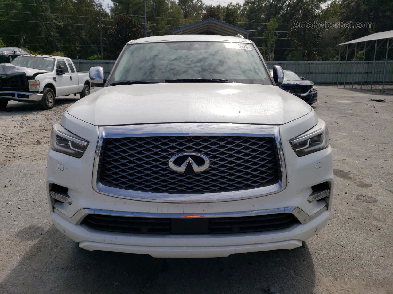 2018 Infiniti Qx80 Base White vin: JN8AZ2NE2J9191481