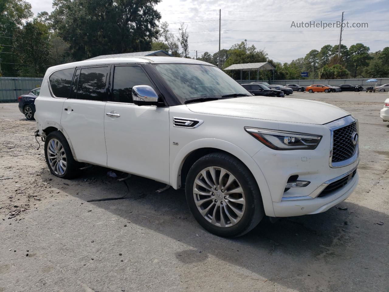 2018 Infiniti Qx80 Base White vin: JN8AZ2NE2J9191481