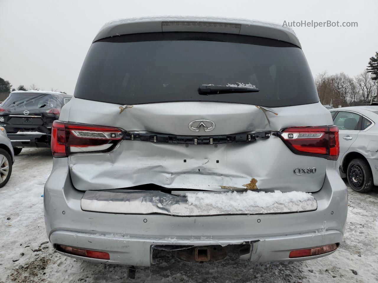 2018 Infiniti Qx80 Base Silver vin: JN8AZ2NE4J9190882