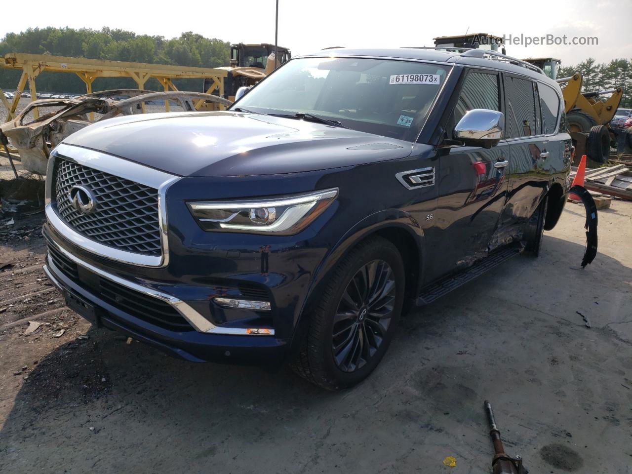 2018 Infiniti Qx80 Base Blue vin: JN8AZ2NE4J9192325