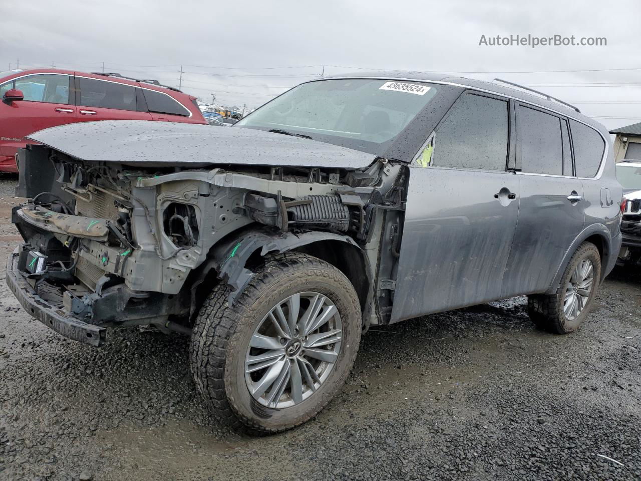 2019 Infiniti Qx80 Luxe Серый vin: JN8AZ2NE6K9227657