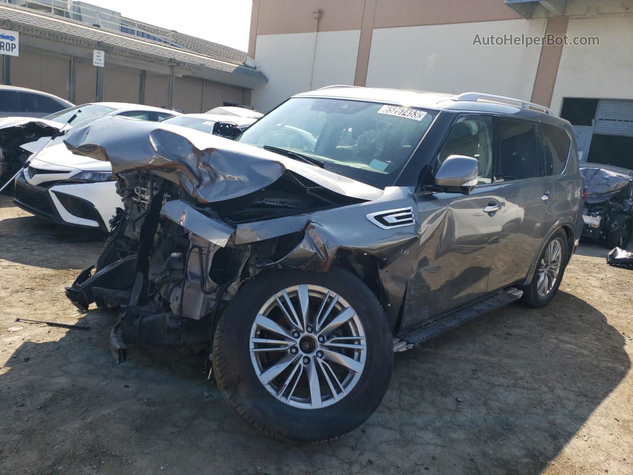 2018 Infiniti Qx80 Base Gray vin: JN8AZ2NE7J9193324