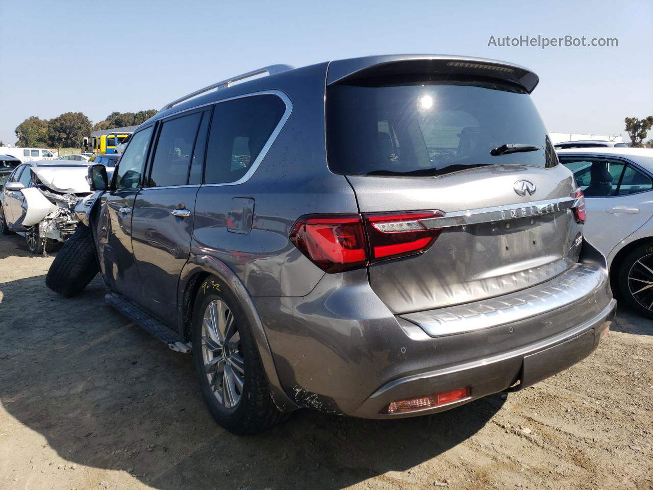 2018 Infiniti Qx80 Base Gray vin: JN8AZ2NE7J9193324