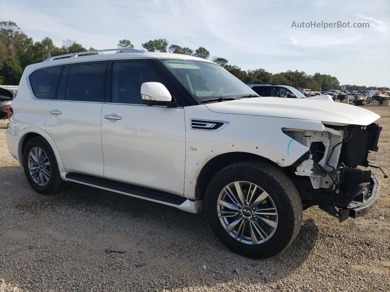 2018 Infiniti Qx80 Base White vin: JN8AZ2NF0J9663783