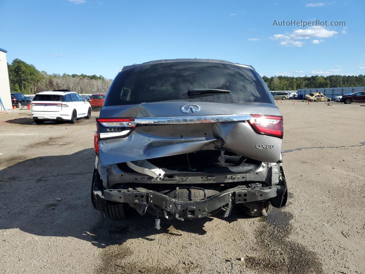 2018 Infiniti Qx80 Base Gray vin: JN8AZ2NF2J9663297