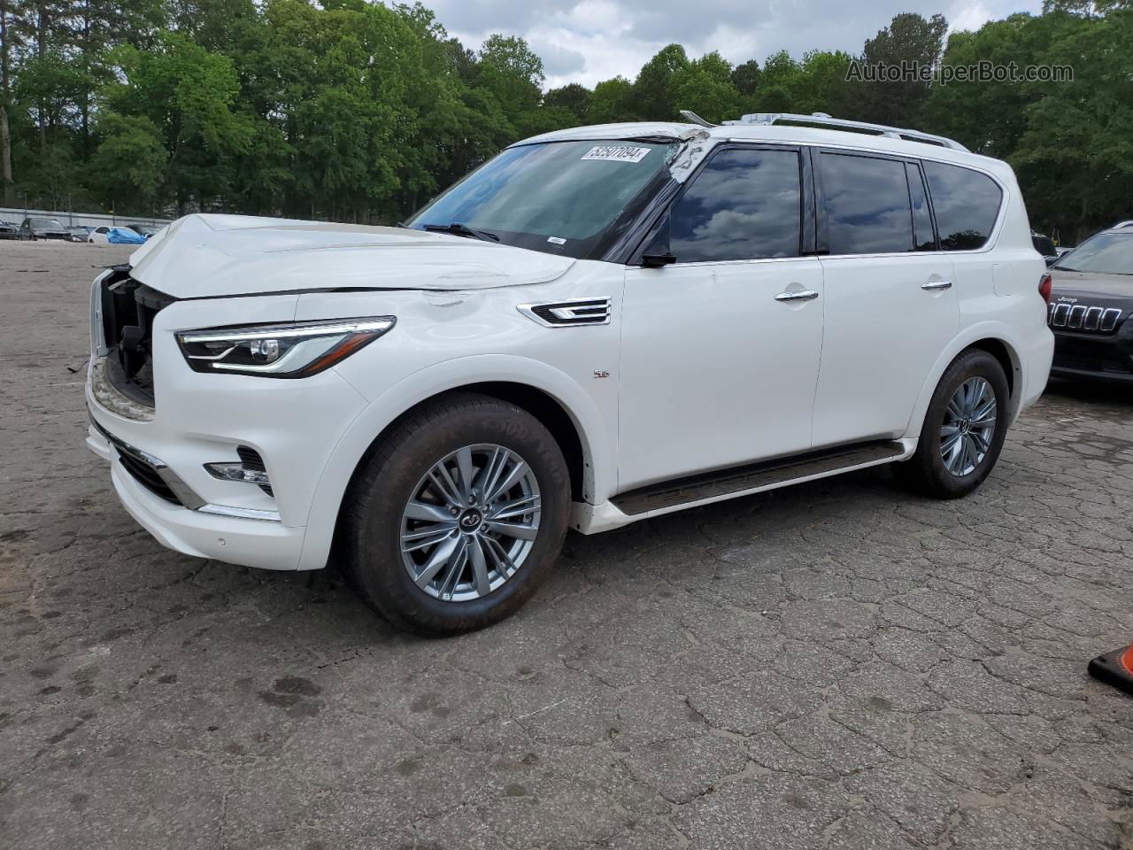 2019 Infiniti Qx80 Luxe White vin: JN8AZ2NF2K9683535