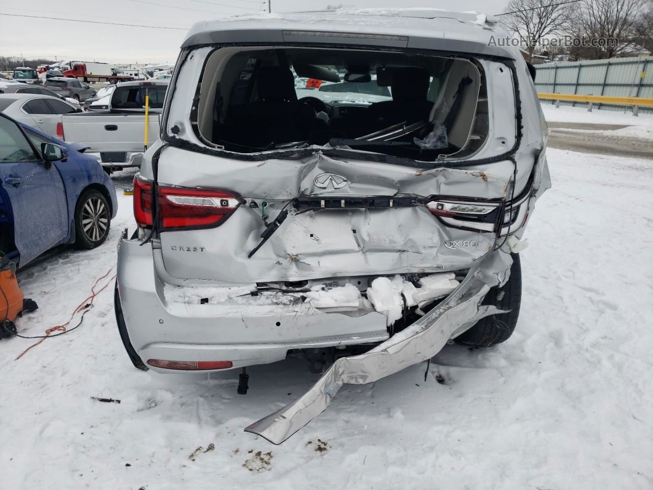 2019 Infiniti Qx80 Luxe Silver vin: JN8AZ2NF2K9689173