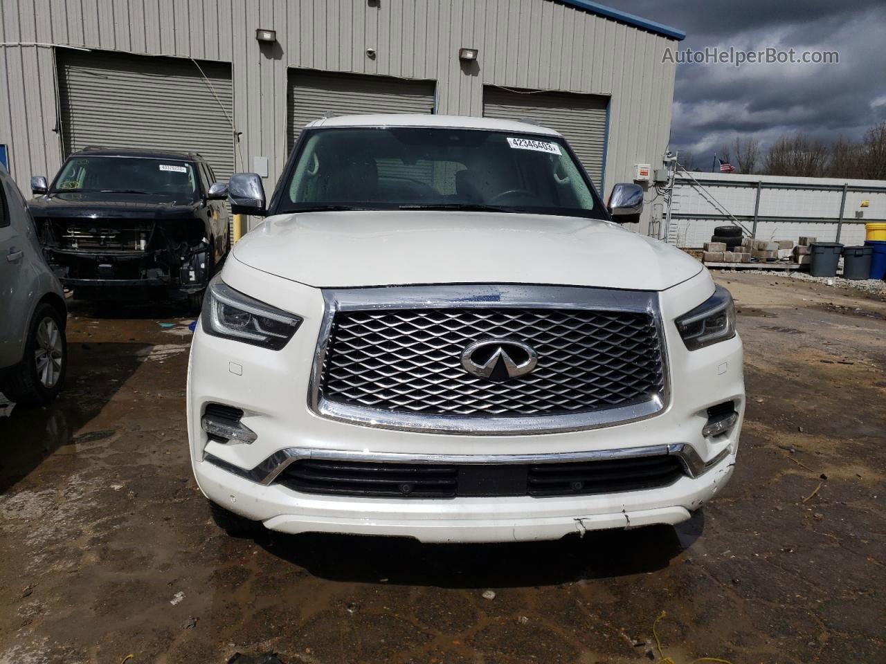 2018 Infiniti Qx80 Base White vin: JN8AZ2NF3J9661106