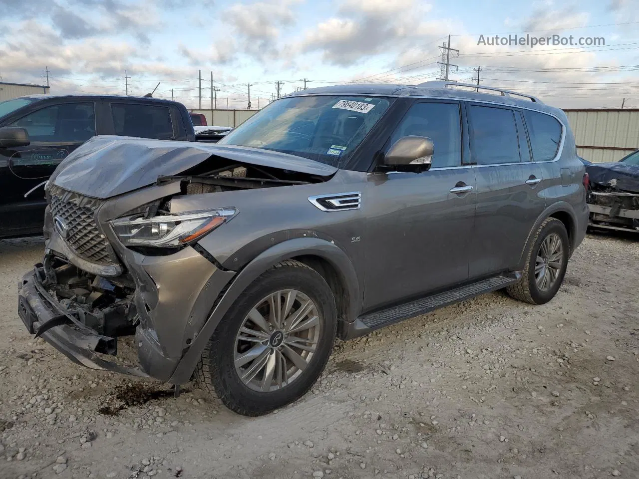 2018 Infiniti Qx80 Base Silver vin: JN8AZ2NF3J9663633