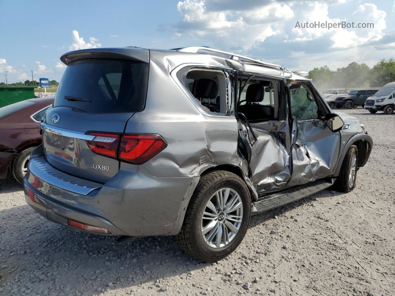 2018 Infiniti Qx80 Base Gray vin: JN8AZ2NF3J9663700