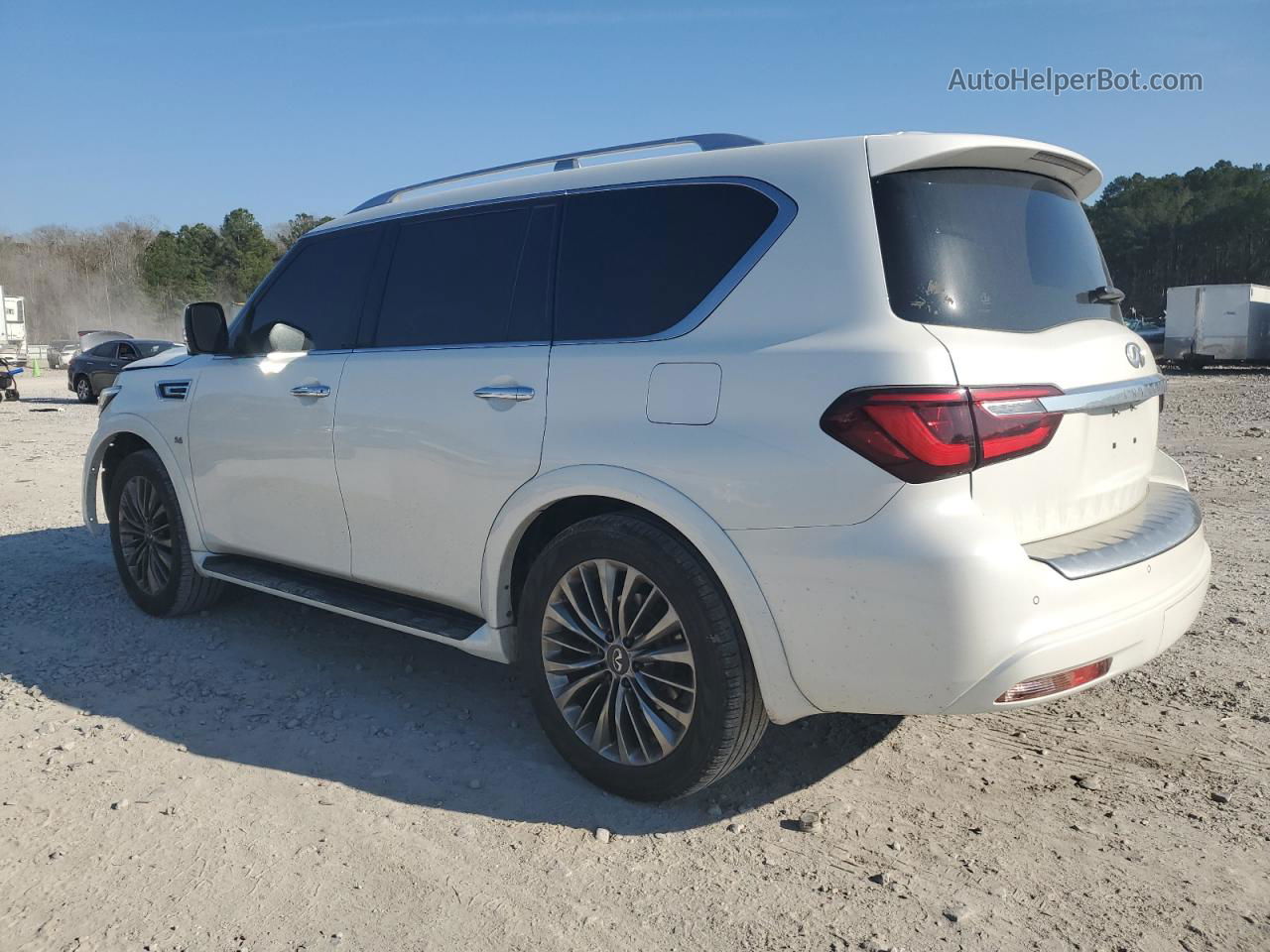 2018 Infiniti Qx80 Base White vin: JN8AZ2NF4J9664659