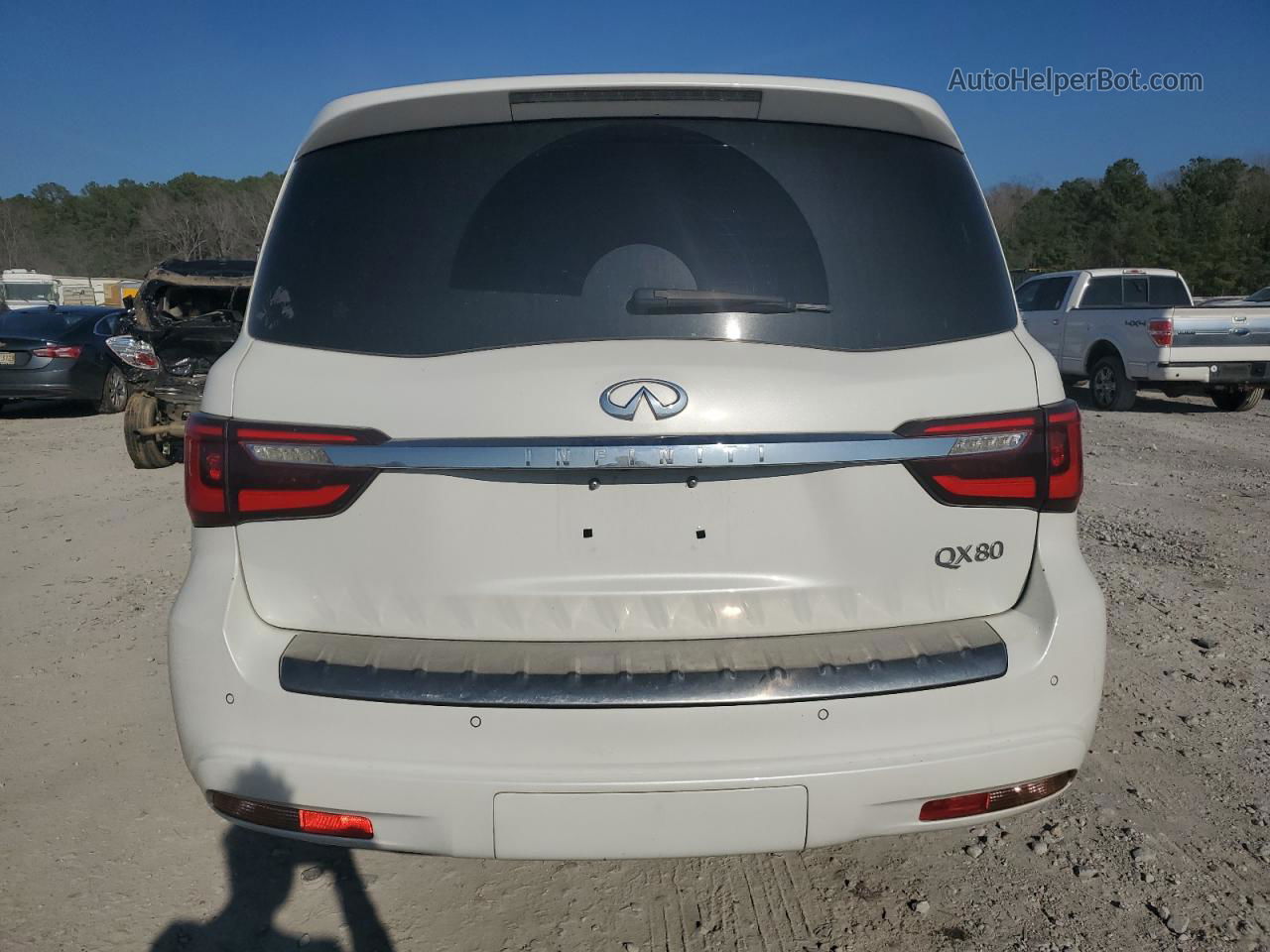 2018 Infiniti Qx80 Base White vin: JN8AZ2NF4J9664659