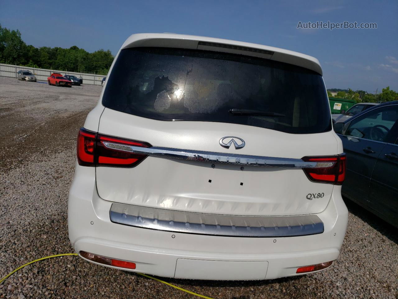 2019 Infiniti Qx80 Luxe White vin: JN8AZ2NF4K9682936