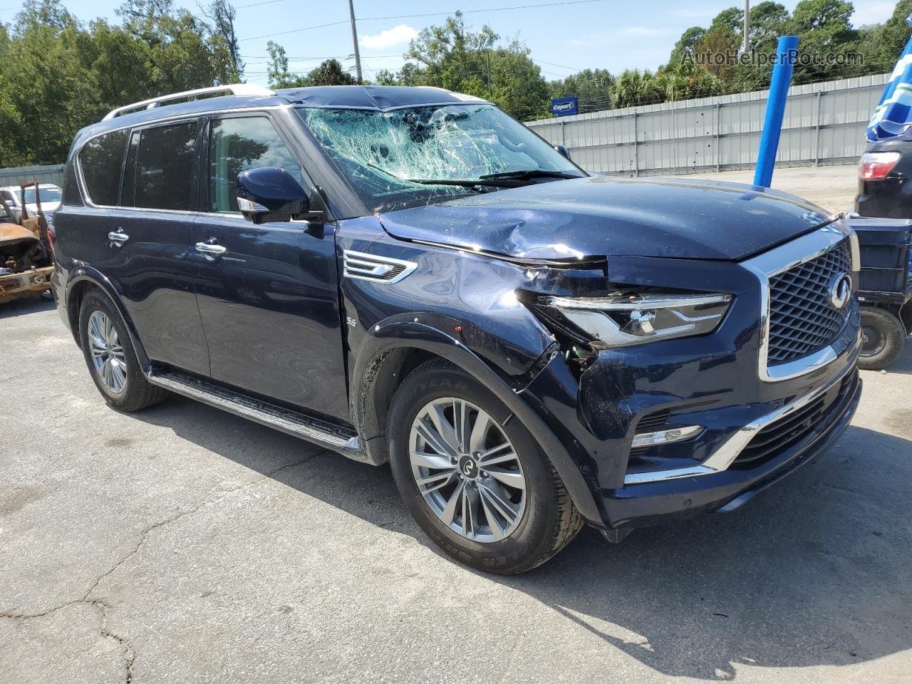 2018 Infiniti Qx80 Base Blue vin: JN8AZ2NF6J9660984