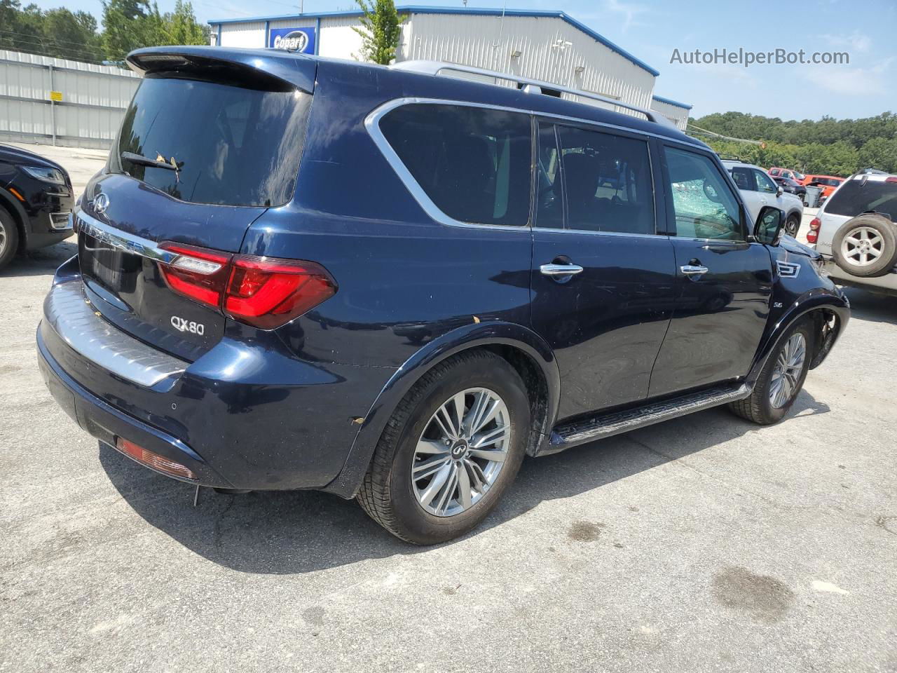 2018 Infiniti Qx80 Base Blue vin: JN8AZ2NF6J9660984