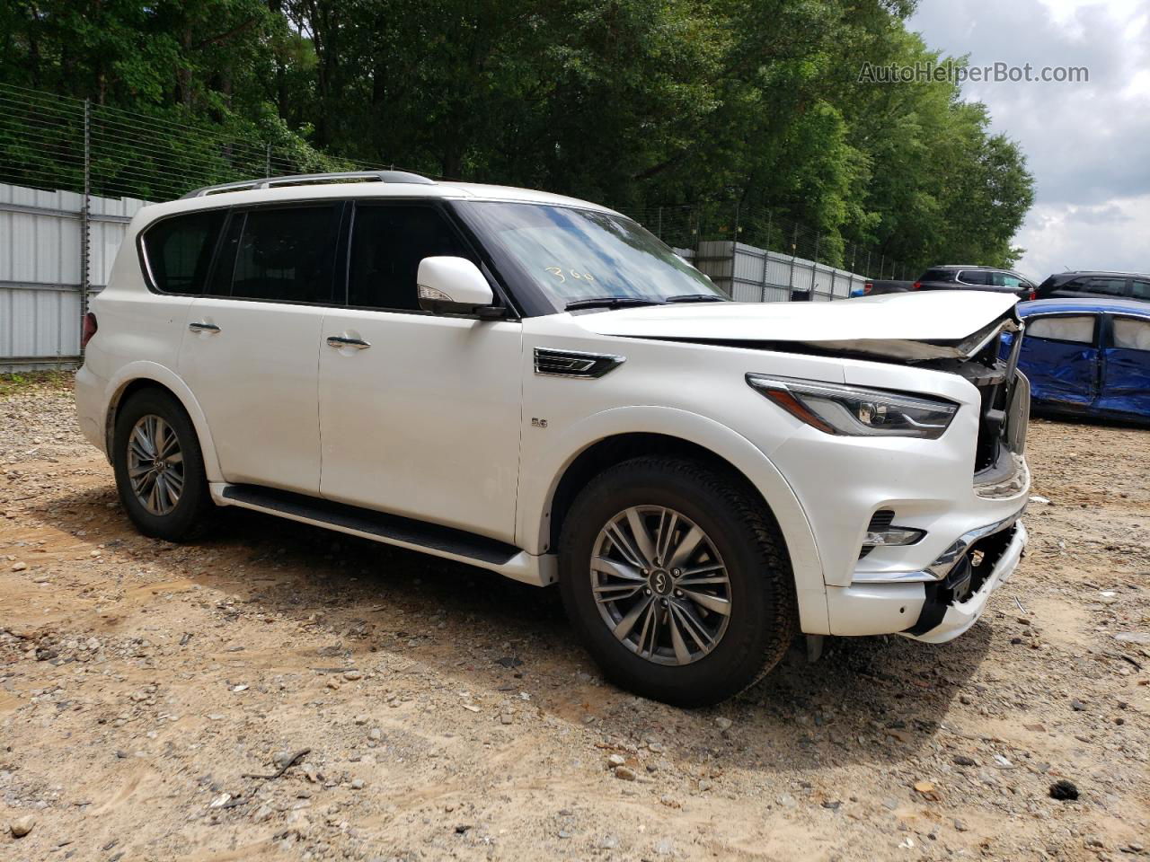 2018 Infiniti Qx80 Base White vin: JN8AZ2NF6J9662590