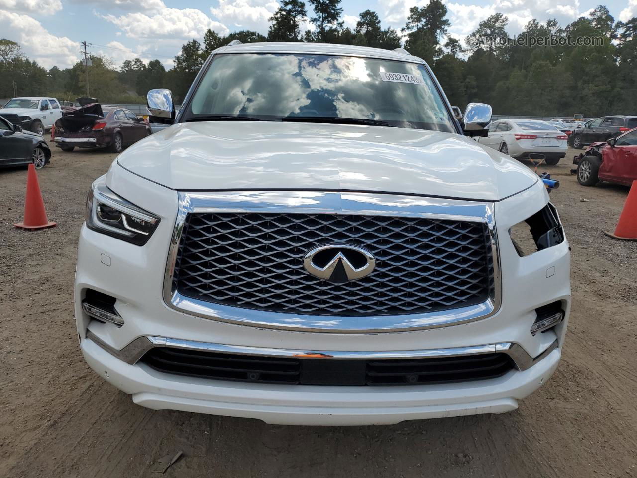 2018 Infiniti Qx80 Base White vin: JN8AZ2NF6J9665165