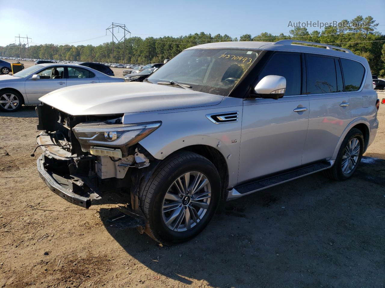 2018 Infiniti Qx80 Base Silver vin: JN8AZ2NF7J9661884