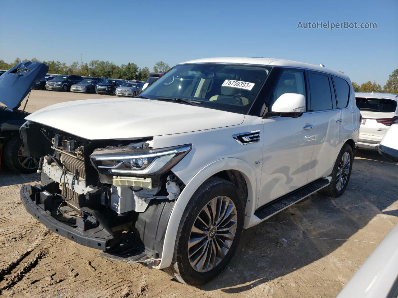 2018 Infiniti Qx80 Base White vin: JN8AZ2NF7J9665210