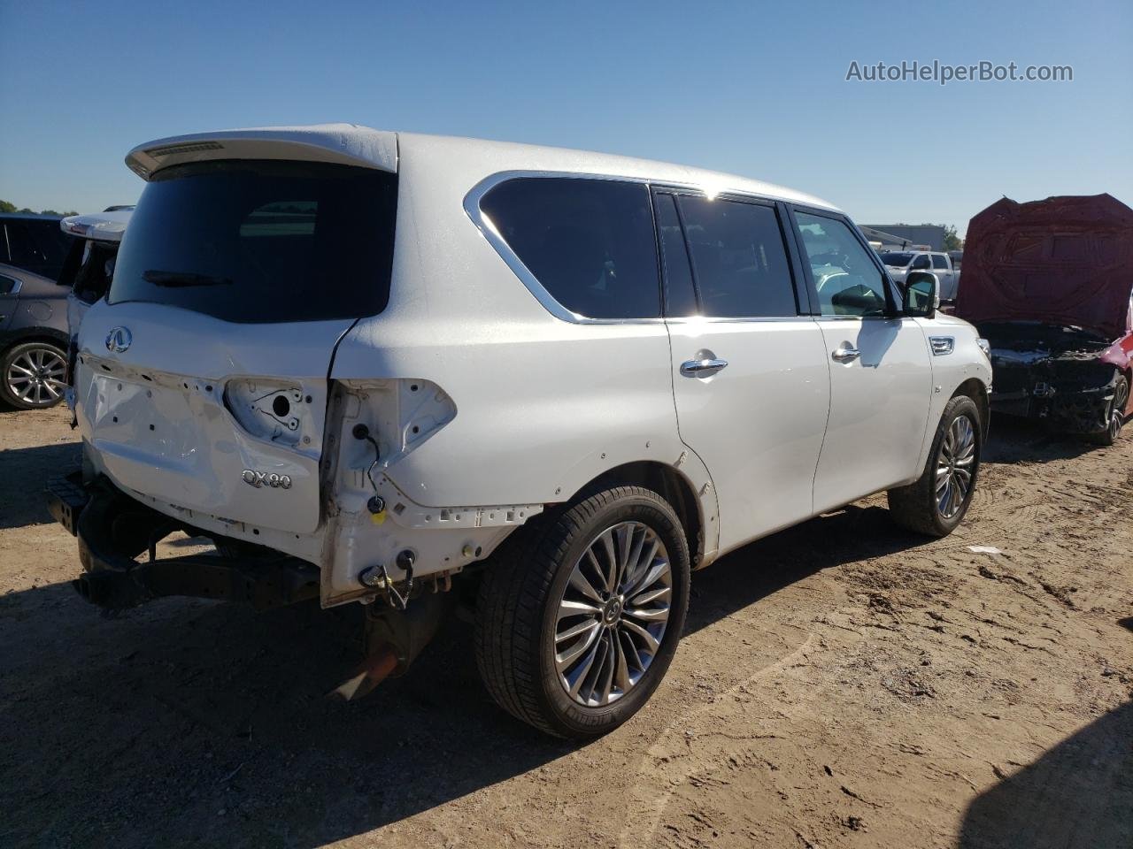 2018 Infiniti Qx80 Base White vin: JN8AZ2NF7J9665210