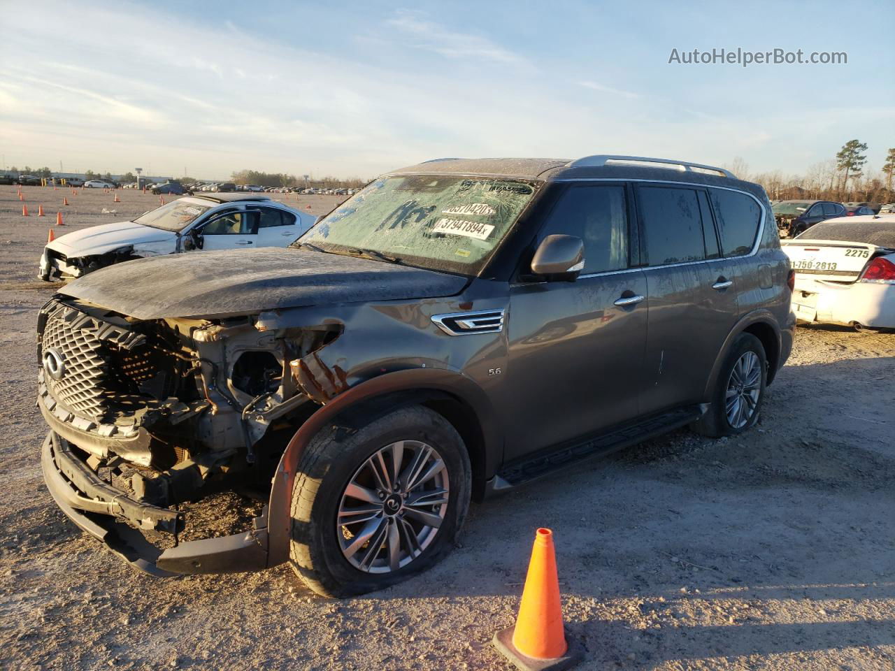 2019 Infiniti Qx80 Luxe Gray vin: JN8AZ2NF7K9687158