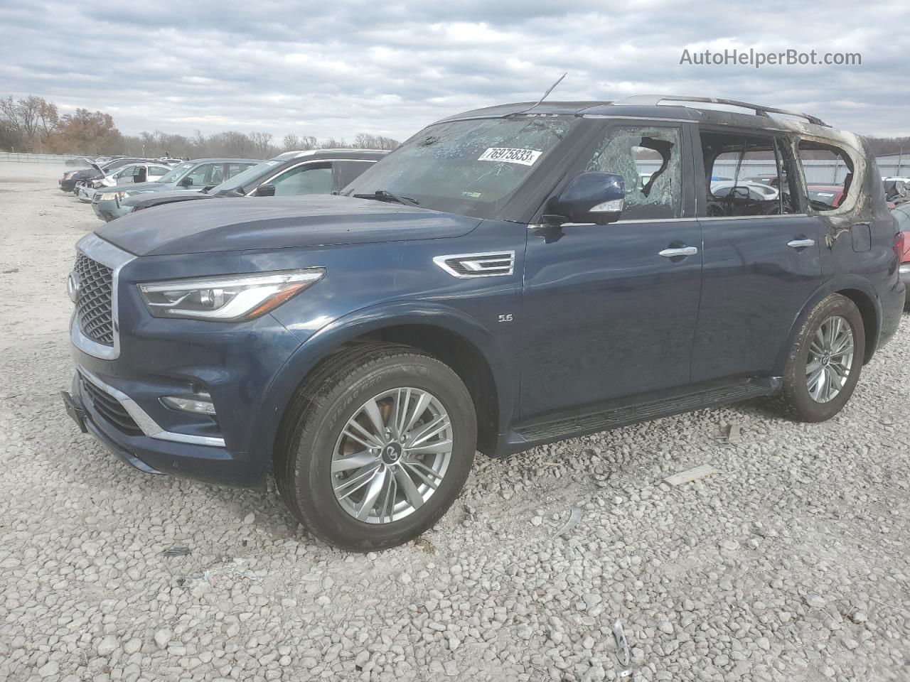 2018 Infiniti Qx80 Base Blue vin: JN8AZ2NF8J9662316