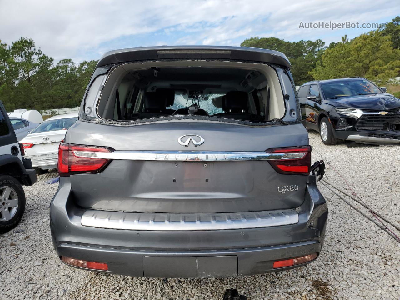 2019 Infiniti Qx80 Luxe Серый vin: JN8AZ2NF8K9680008