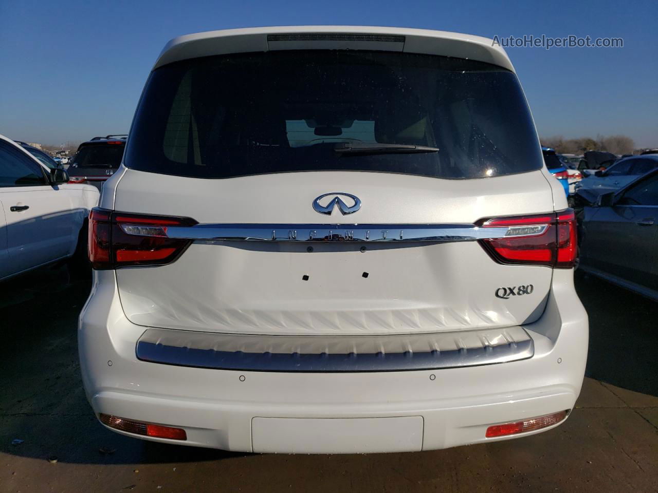 2018 Infiniti Qx80 Base White vin: JN8AZ2NF9J9664530