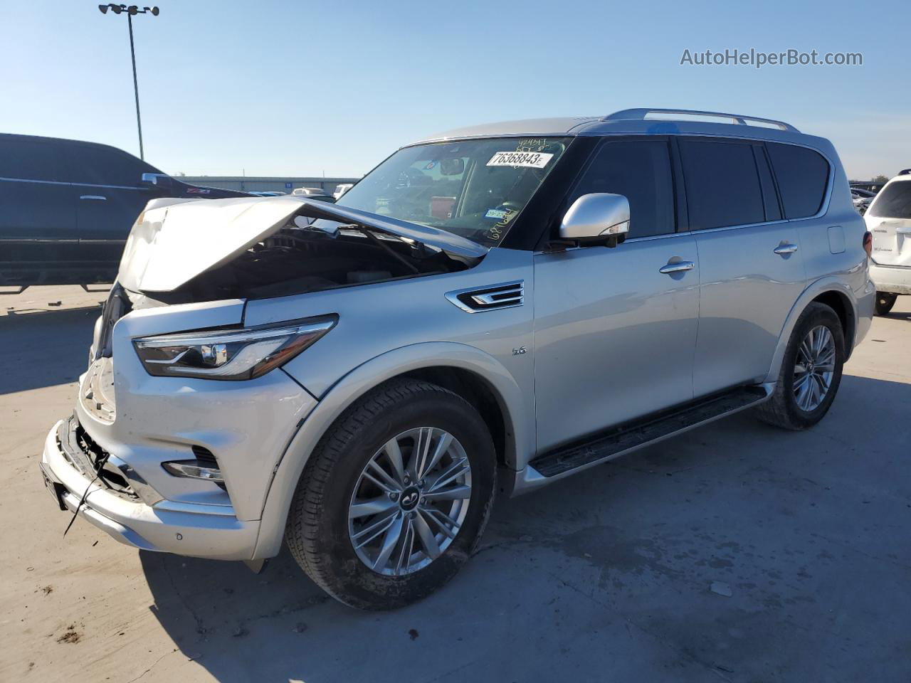 2019 Infiniti Qx80 Luxe Silver vin: JN8AZ2NF9K9687694