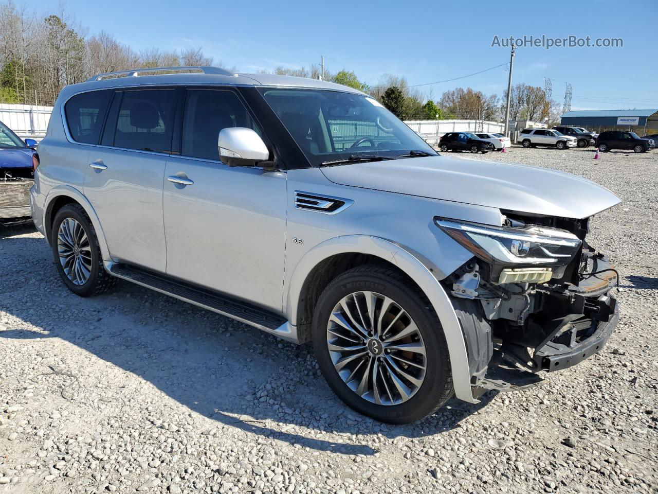 2018 Infiniti Qx80 Base Silver vin: JN8AZ2NFXJ9660132