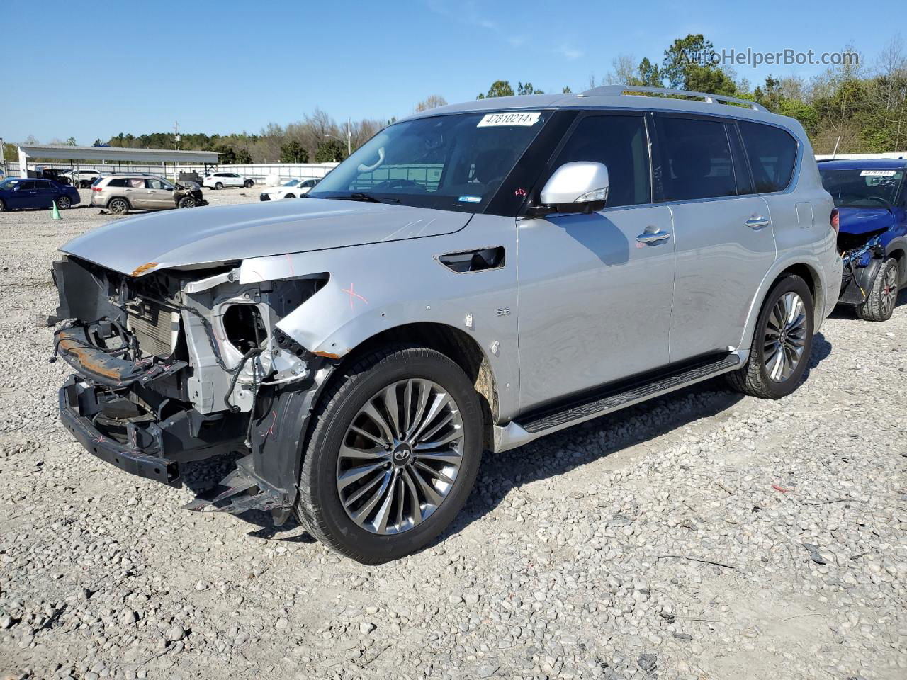 2018 Infiniti Qx80 Base Silver vin: JN8AZ2NFXJ9660132