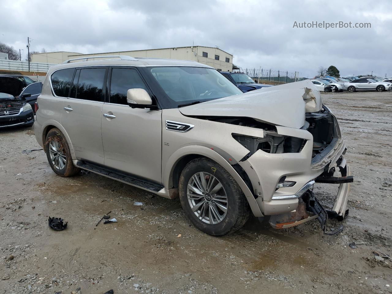 2018 Infiniti Qx80 Base Gold vin: JN8AZ2NFXJ9663340