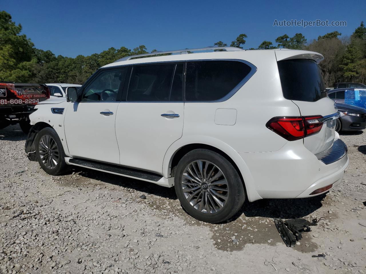 2019 Infiniti Qx80 Luxe White vin: JN8AZ2NFXK9681516