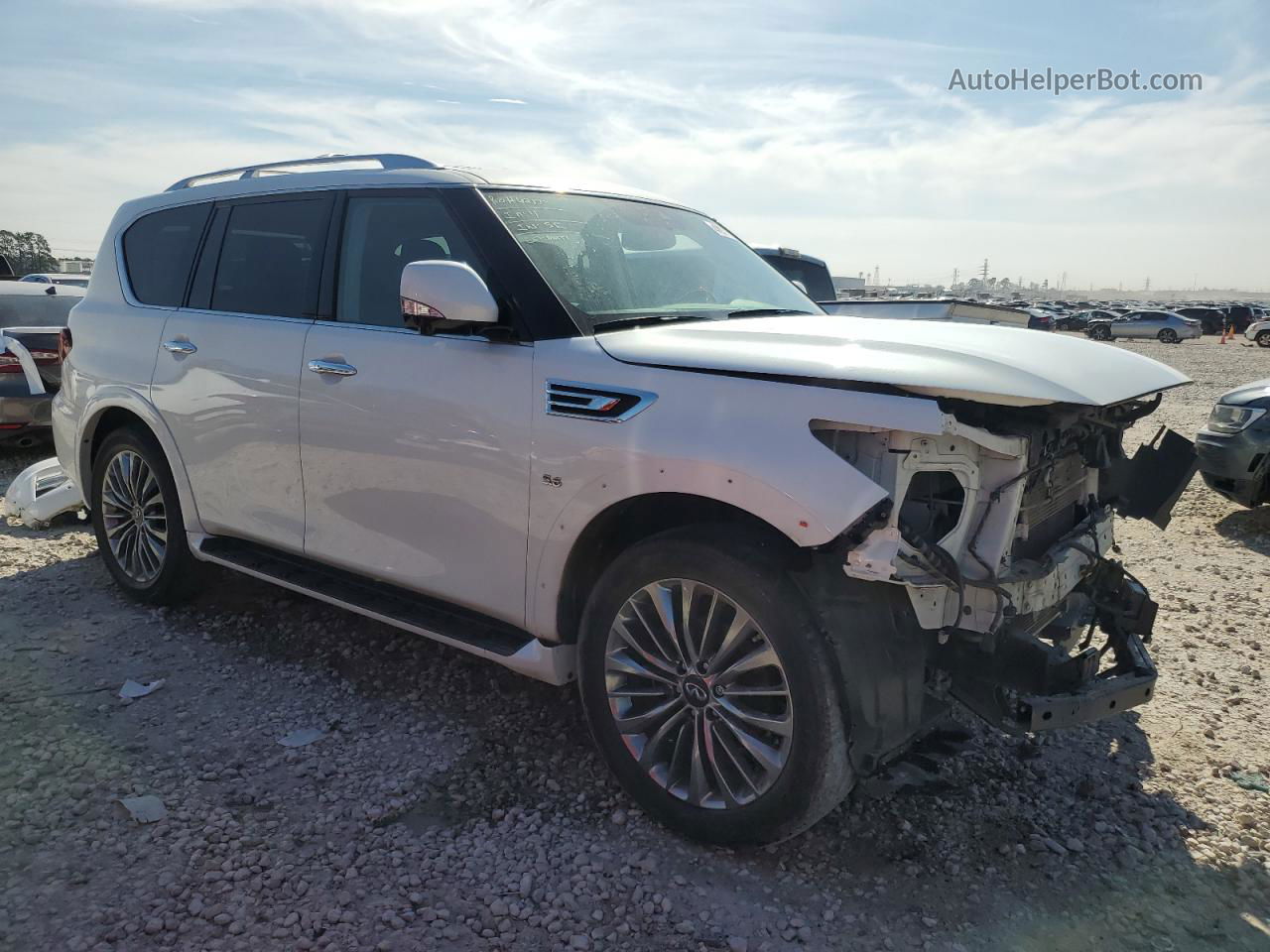 2019 Infiniti Qx80 Luxe White vin: JN8AZ2NFXK9681516