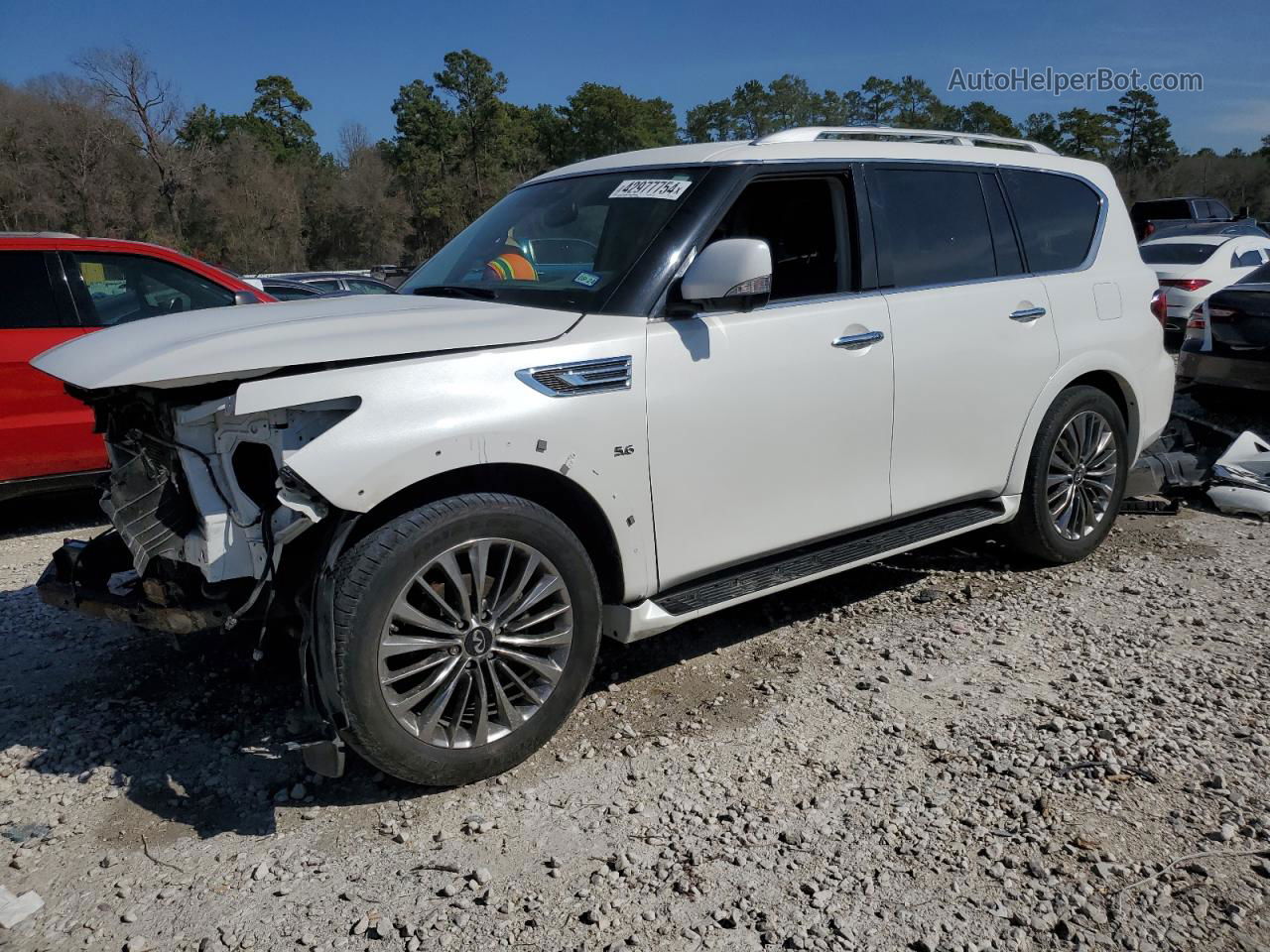 2019 Infiniti Qx80 Luxe White vin: JN8AZ2NFXK9681516