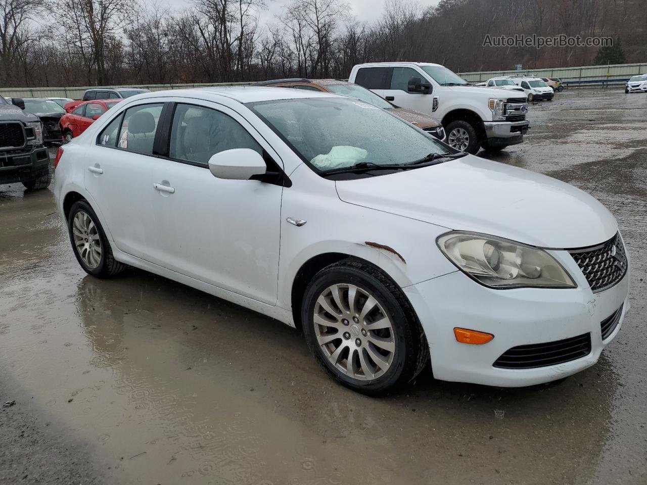 2013 Suzuki Kizashi Se White vin: JS2RF9A32D6100063