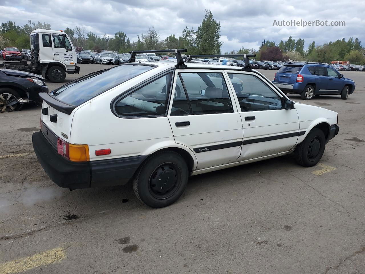 1985 Toyota Corolla Dlx White vin: JT2AE82L4F3153265