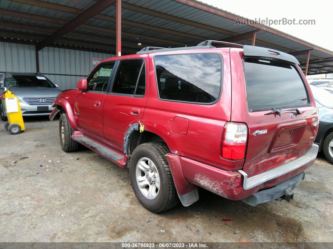 2002 Toyota 4runner Sr5 Red vin: JT3GN86R020232691