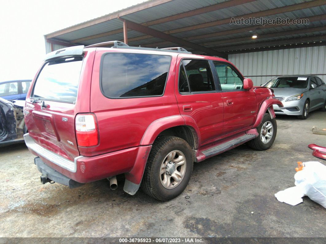 2002 Toyota 4runner Sr5 Red vin: JT3GN86R020232691