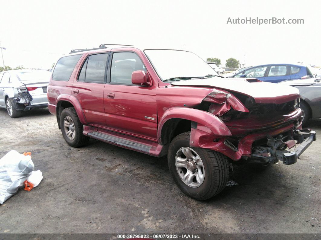 2002 Toyota 4runner Sr5 Red vin: JT3GN86R020232691