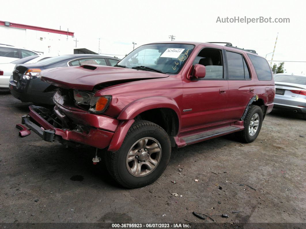 2002 Toyota 4runner Sr5 Red vin: JT3GN86R020232691