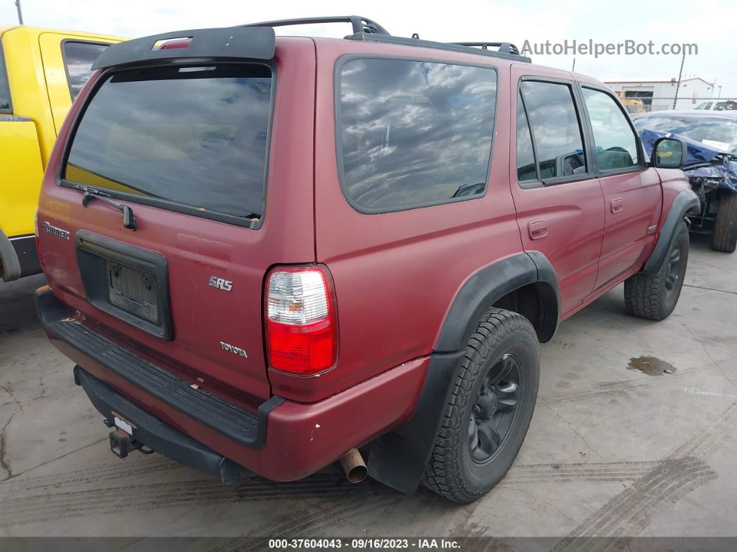 2002 Toyota 4runner Sr5 Maroon vin: JT3GN86R420257237