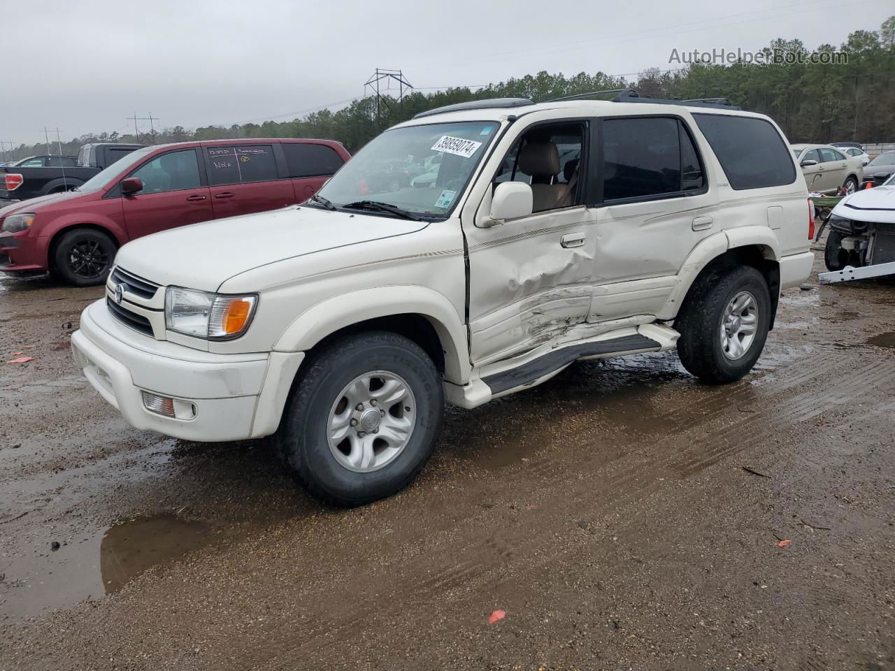 2002 Toyota 4runner Limited White vin: JT3GN87R529000808