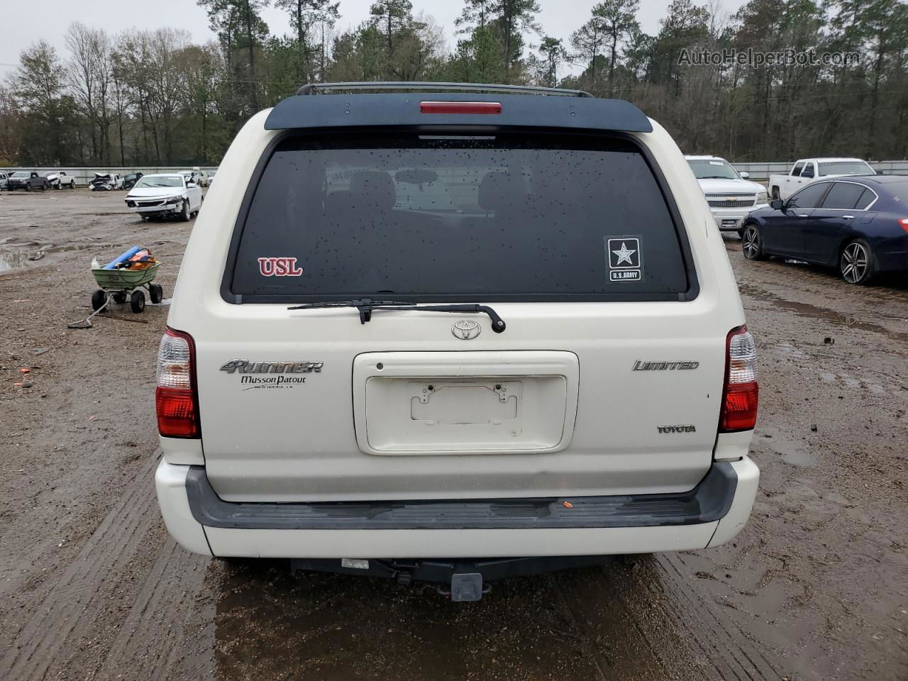 2002 Toyota 4runner Limited White vin: JT3GN87R529000808