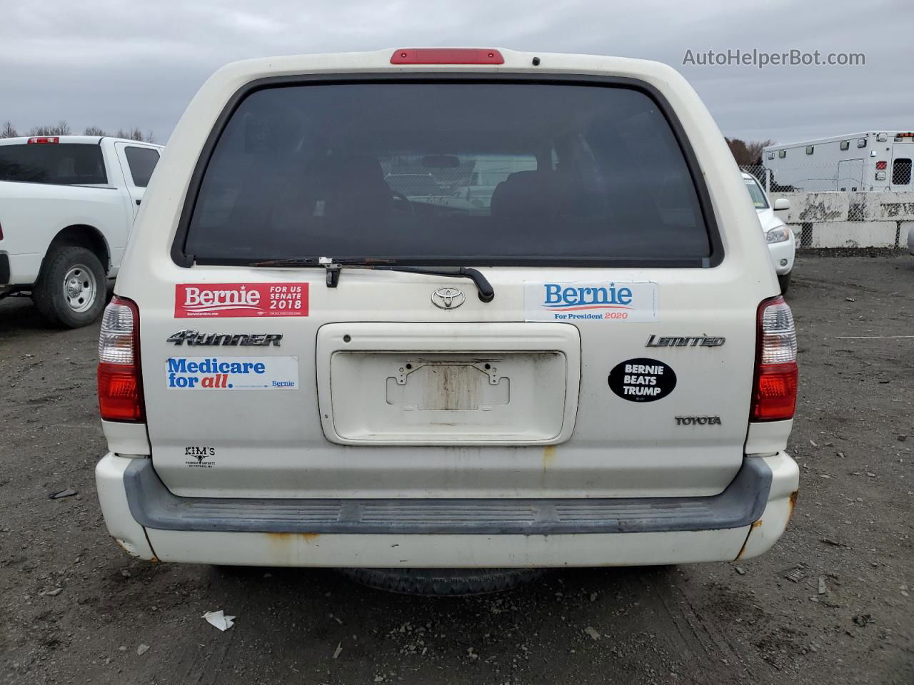 2002 Toyota 4runner Limited White vin: JT3GN87R729000292