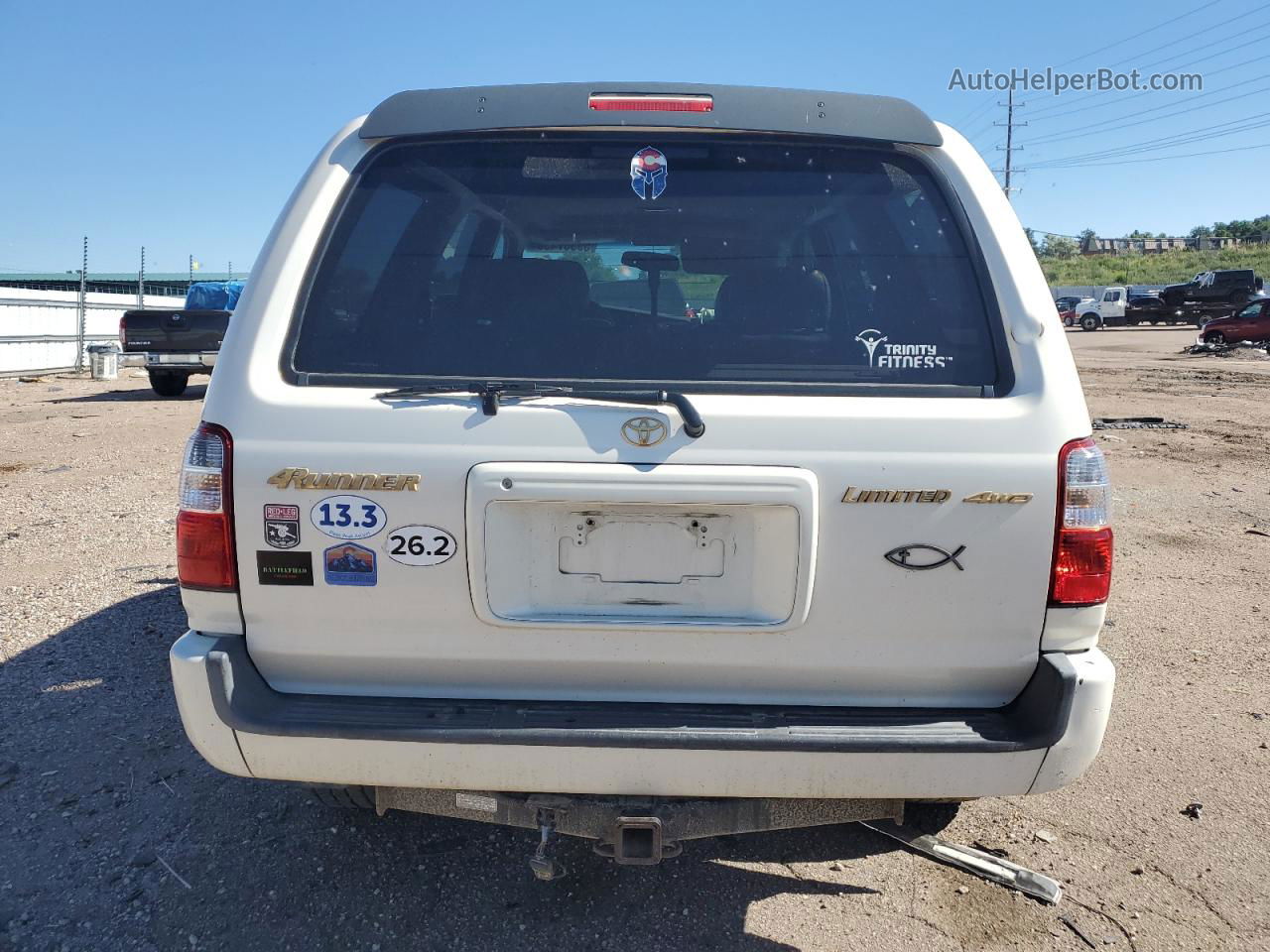 2002 Toyota 4runner Limited White vin: JT3HN87R629061945