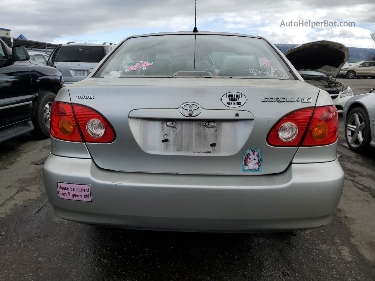 2003 Toyota Corolla Ce Silver vin: JTDBR32E030033707