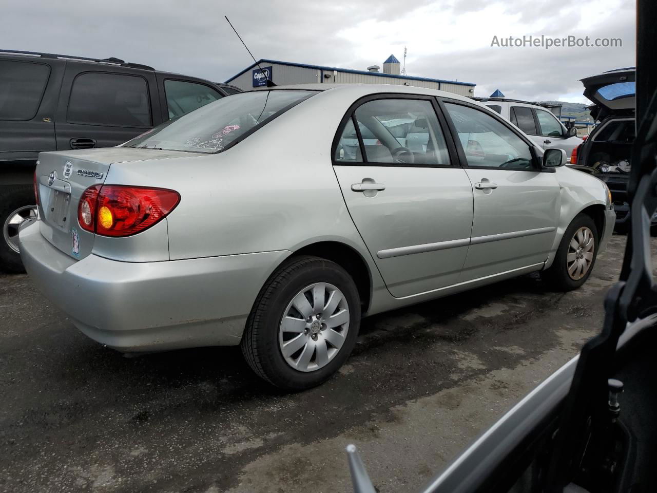 2003 Toyota Corolla Ce Silver vin: JTDBR32E030033707