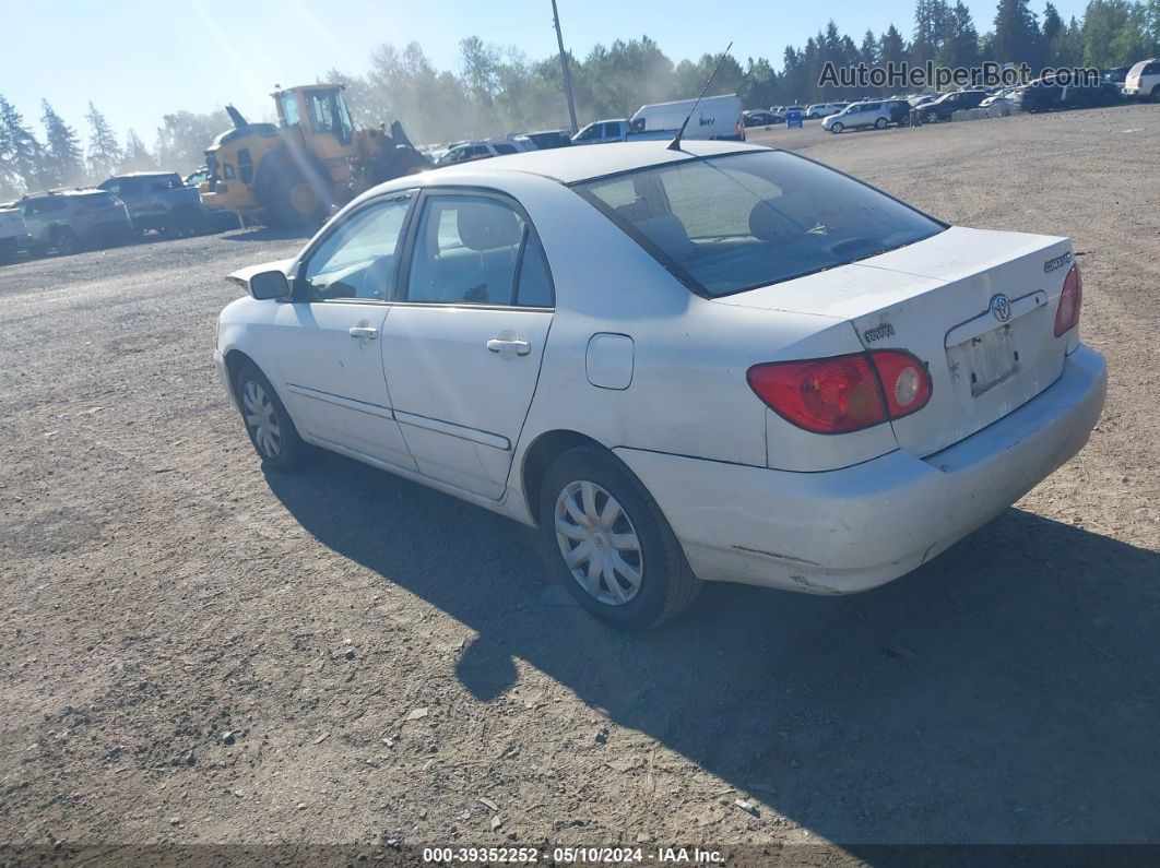 2003 Toyota Corolla Le White vin: JTDBR32E030038745